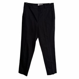 The Fold London High Rise Stretch Cotton Poplin Tapered Ankle Trousers / Pants 4